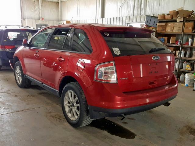 2FMDK3JC5ABB34018 - 2010 FORD EDGE SEL RED photo 3