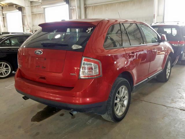 2FMDK3JC5ABB34018 - 2010 FORD EDGE SEL RED photo 4