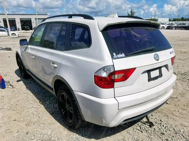 WBXPA93446WG89521 - 2006 BMW X3 3.0I WHITE photo 3