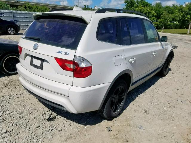 WBXPA93446WG89521 - 2006 BMW X3 3.0I WHITE photo 4