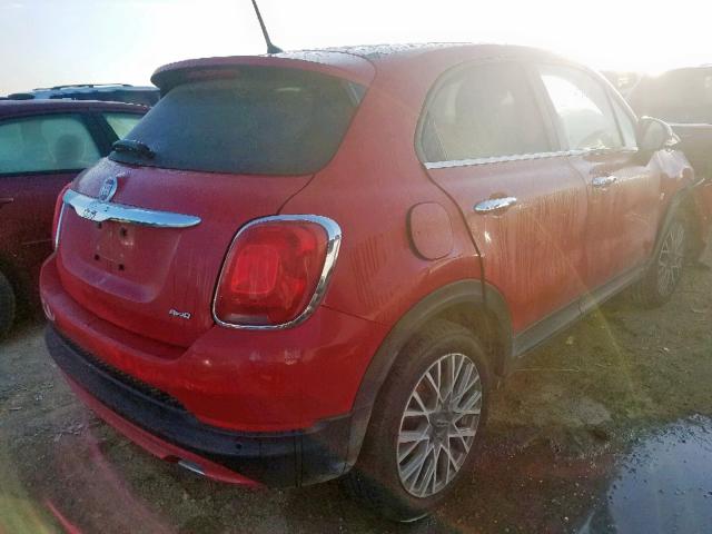 ZFBCFYDB6HP596100 - 2017 FIAT 500X LOUNG RED photo 4