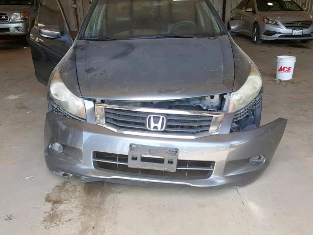 1HGCP36858A015365 - 2008 HONDA ACCORD EXL GRAY photo 9