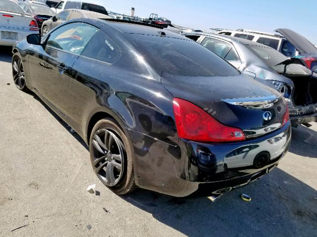 JNKCV64F49M654617 - 2009 INFINITI G37 BLACK photo 3