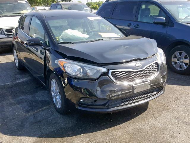 KNAFX5A87E5166501 - 2014 KIA FORTE EX BLACK photo 1