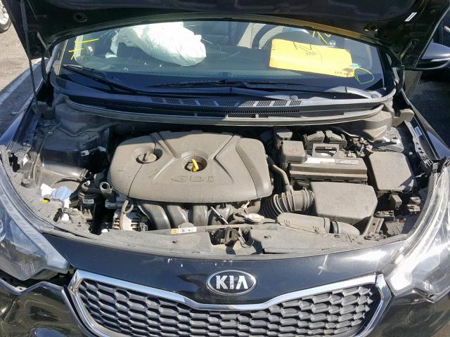 KNAFX5A87E5166501 - 2014 KIA FORTE EX BLACK photo 7