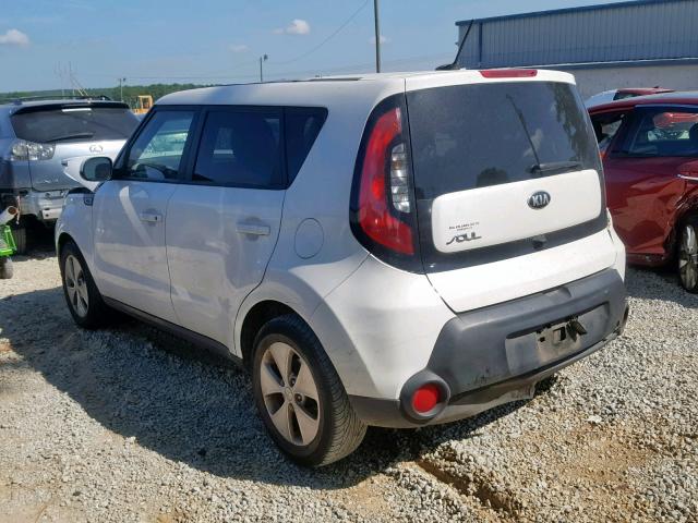 KNDJN2A27F7151001 - 2015 KIA SOUL WHITE photo 3