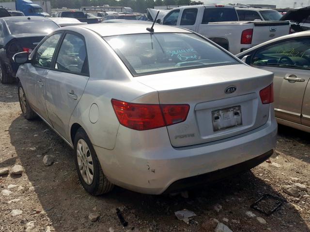 KNAFU4A28A5049292 - 2010 KIA FORTE EX SILVER photo 3