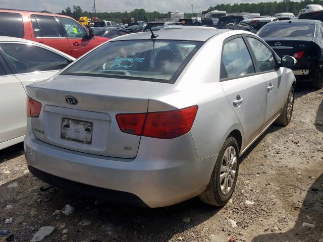 KNAFU4A28A5049292 - 2010 KIA FORTE EX SILVER photo 4