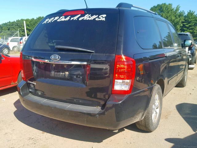 KNDMG4C73C6471669 - 2012 KIA SEDONA LX BLACK photo 4