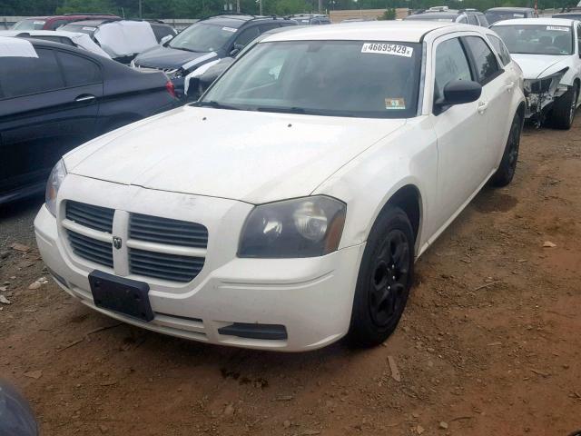 2D4FV47T47H669853 - 2007 DODGE MAGNUM SE WHITE photo 2