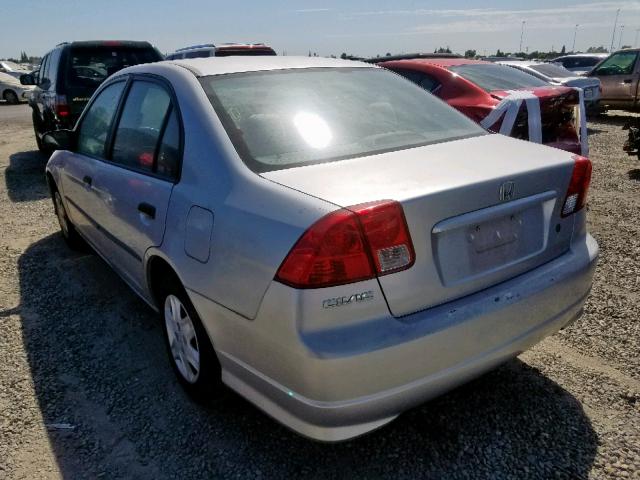 2HGES16345H560860 - 2005 HONDA CIVIC DX V SILVER photo 3