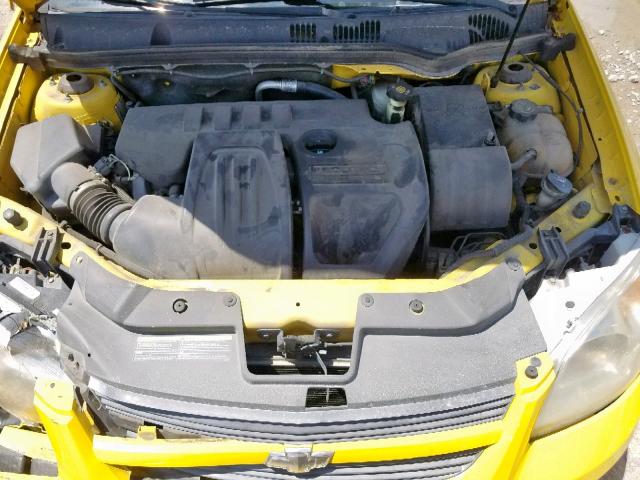 1G1AT18H797241269 - 2009 CHEVROLET COBALT LT YELLOW photo 7