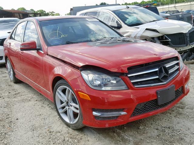 WDDGF4HB9EA948852 - 2014 MERCEDES-BENZ C 250 RED photo 1