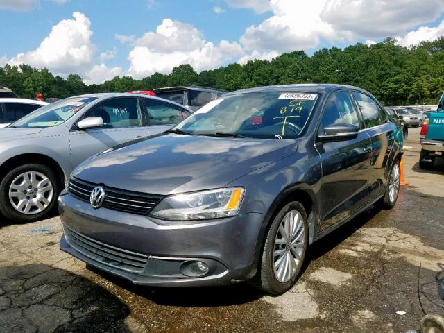 3VWLL7AJ7EM402457 - 2014 VOLKSWAGEN JETTA TDI GRAY photo 2