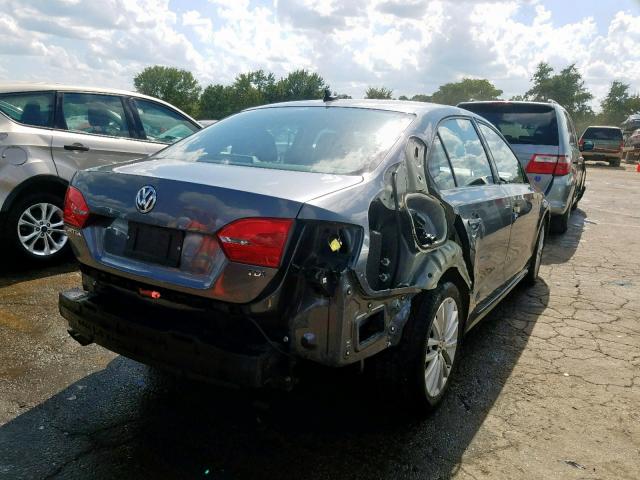 3VWLL7AJ7EM402457 - 2014 VOLKSWAGEN JETTA TDI GRAY photo 4