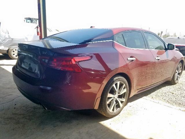 1N4AA6AP7GC438674 - 2016 NISSAN MAXIMA 3.5 BURGUNDY photo 4