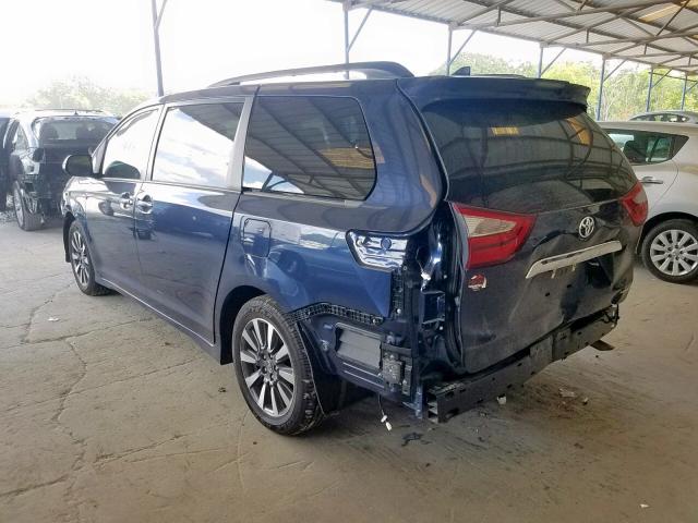 5TDYZ3DC0KS986225 - 2019 TOYOTA SIENNA LIM BLUE photo 3