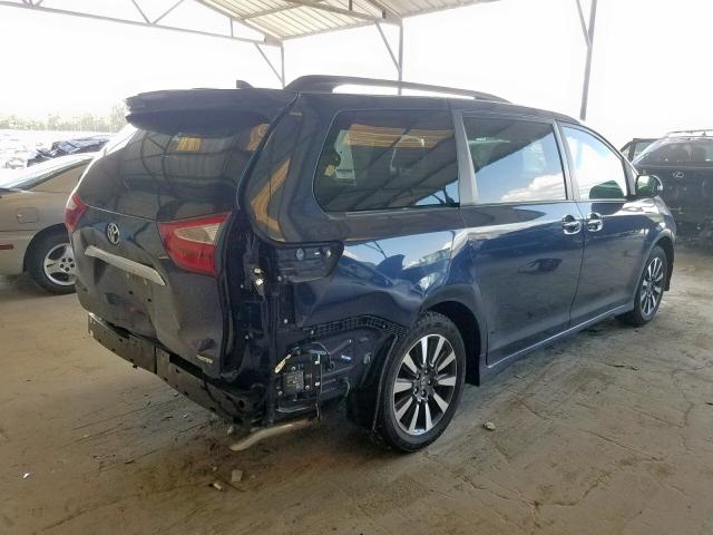 5TDYZ3DC0KS986225 - 2019 TOYOTA SIENNA LIM BLUE photo 4