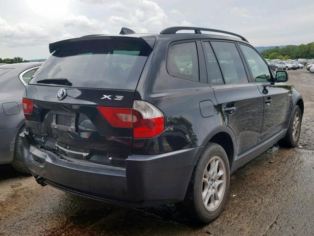 WBXPA73494WB23999 - 2004 BMW X3 2.5I BLACK photo 4