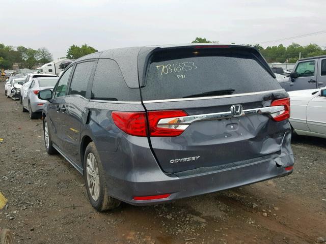 5FNRL6H29KB069636 - 2019 HONDA ODYSSEY LX GRAY photo 3