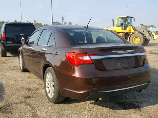 1C3CCBCG4DN579984 - 2013 CHRYSLER 200 LIMITE BROWN photo 3