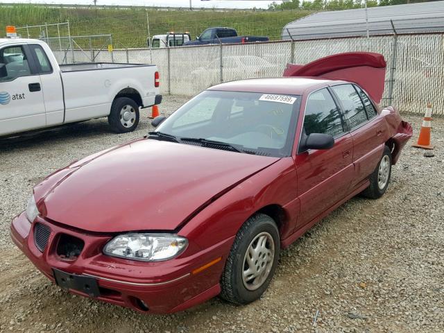 1G2NE52T5WM510491 - 1998 PONTIAC GRAND AM S RED photo 2
