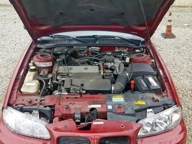 1G2NE52T5WM510491 - 1998 PONTIAC GRAND AM S RED photo 7