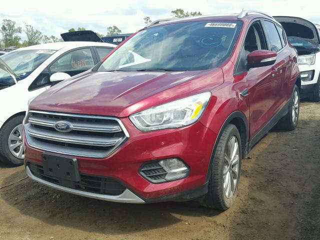 1FMCU0J91HUD03982 - 2017 FORD ESCAPE TIT RED photo 2