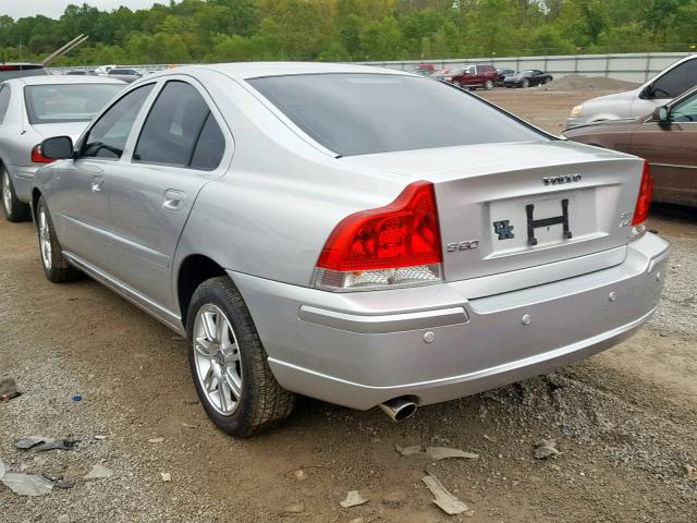 YV1RH592872633503 - 2007 VOLVO S60 2.5T SILVER photo 3