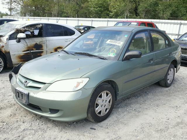 1HGES16384L003645 - 2004 HONDA CIVIC DX V GREEN photo 2