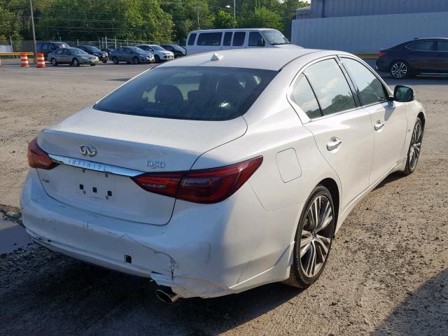 JN1EV7AR1JM444854 - 2018 INFINITI Q50 LUXE WHITE photo 4