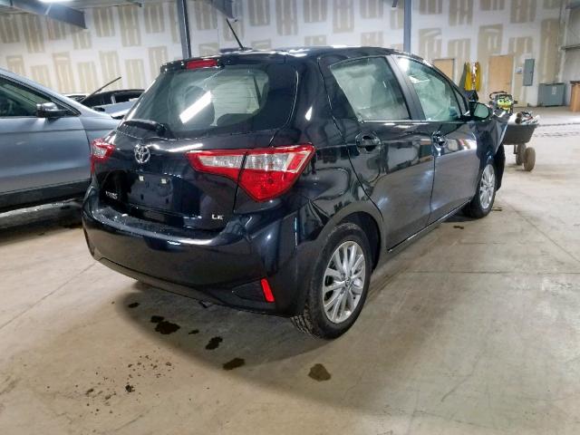 VNKKTUD37JA092612 - 2018 TOYOTA YARIS L BLACK photo 4