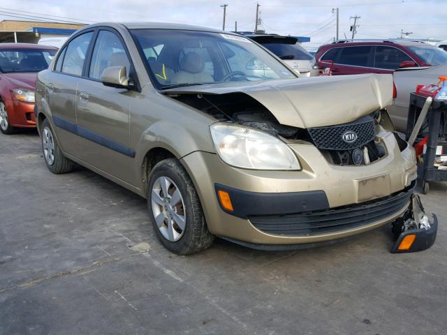 KNADE123166127598 - 2006 KIA RIO BEIGE photo 1