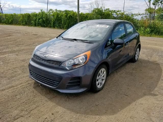 KNADM5A37G6630856 - 2016 KIA RIO LX CHARCOAL photo 2