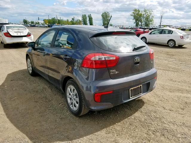 KNADM5A37G6630856 - 2016 KIA RIO LX CHARCOAL photo 3