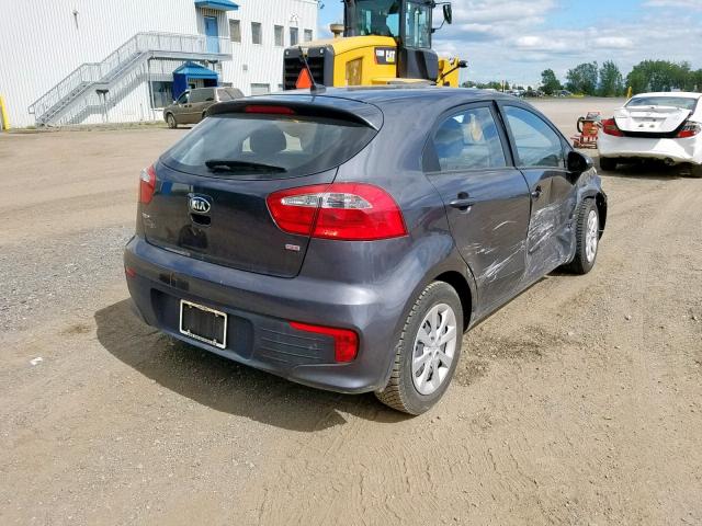 KNADM5A37G6630856 - 2016 KIA RIO LX CHARCOAL photo 4