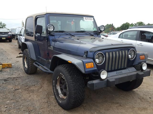 1J4FA39S42P715445 - 2002 JEEP WRANGLER / BLUE photo 1