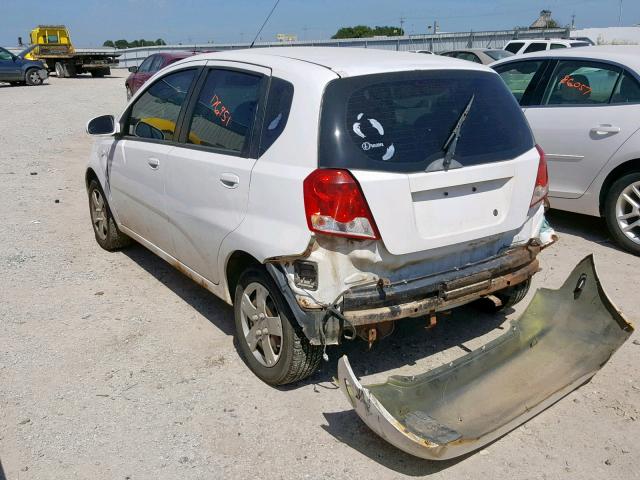 KL1TD66676B647094 - 2006 CHEVROLET AVEO BASE თეთრი ფოტო 3