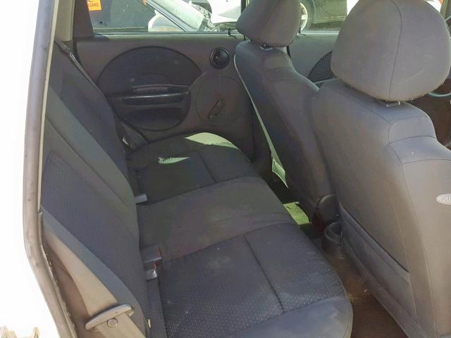 KL1TD66676B647094 - 2006 CHEVROLET AVEO BASE თეთრი ფოტო 6