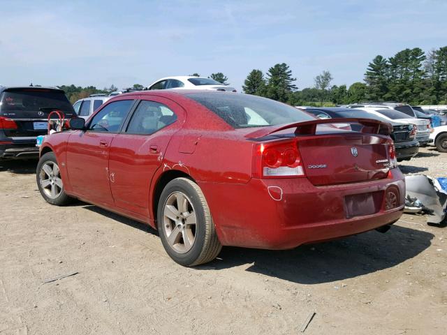 2B3KA33V09H557340 - 2009 DODGE CHARGER SX RED photo 3