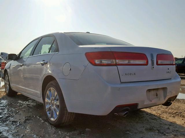 3LNHL2GC2BR752626 - 2011 LINCOLN MKZ WHITE photo 3