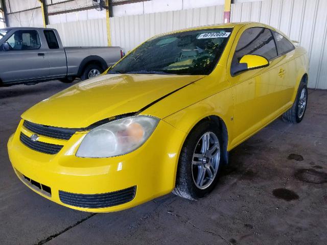 1G1AL15F377116544 - 2007 CHEVROLET COBALT LT YELLOW photo 2