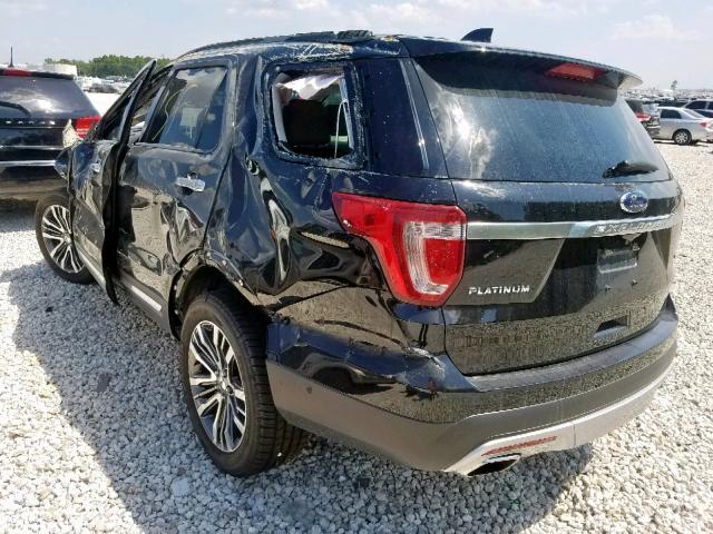 1FM5K8HT6GGD01284 - 2016 FORD EXPLORER P BLACK photo 3