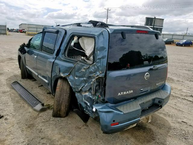 5N1BA0NC2AN618610 - 2010 NISSAN ARMADA SE BLUE photo 3