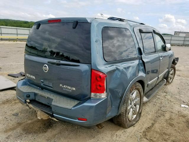 5N1BA0NC2AN618610 - 2010 NISSAN ARMADA SE BLUE photo 4