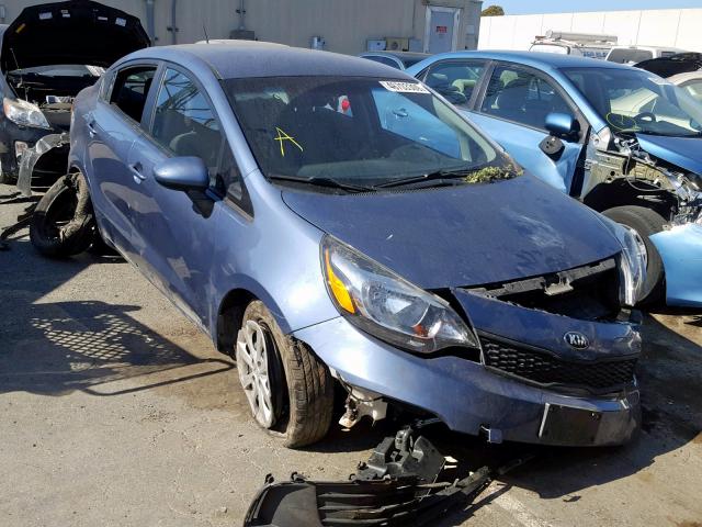 KNADM4A39G6572274 - 2016 KIA RIO LX BLUE photo 1