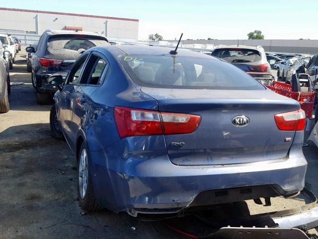 KNADM4A39G6572274 - 2016 KIA RIO LX BLUE photo 3