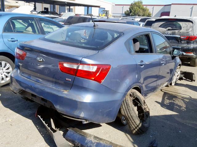 KNADM4A39G6572274 - 2016 KIA RIO LX BLUE photo 4