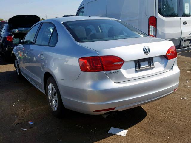 3VW2K7AJ6EM277014 - 2014 VOLKSWAGEN JETTA BASE Արծաթագույն լուսանկար 3