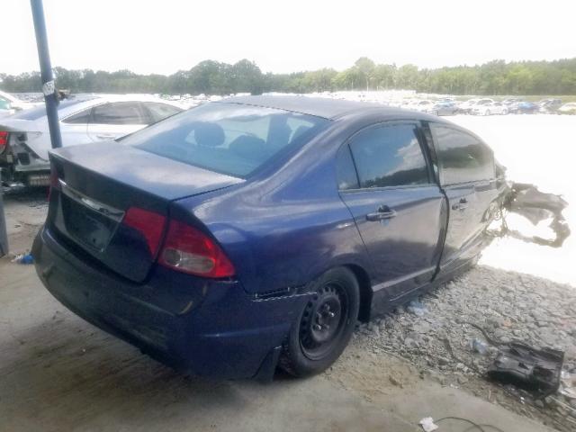 2HGFA16329H509094 - 2009 HONDA CIVIC VP BLUE photo 4